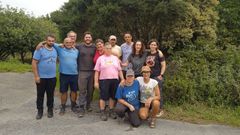 Grupo de trabajo en la Finca El Cabill�n, en Tapia de Casariego