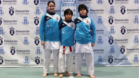 Uxía Mariño, Van Tien Velo y Daniela García Rey
