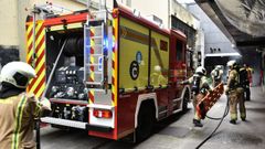 Imagen de archivo de un simulacro llevado a cabo por los bomberos