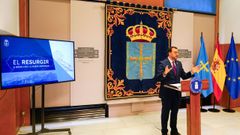 El presidente del Principado de Asturias, Adrián Barbón