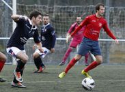 Moski, a la izquierda, y Manu, a la derecha, en el derbi entre el Chantada y el Lemos. 