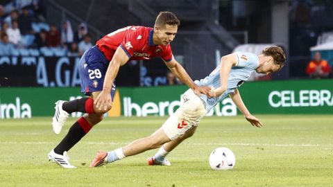 El jugador del Celta Williot Swedberg, durante el partido ante el Osasuna.