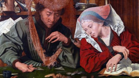 El cambista y su mujer (1539) de Marinus Claeszoon van Reymerswaele