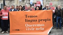 Acto de protesta da Mesa levado a cabo en abril en Padr�n