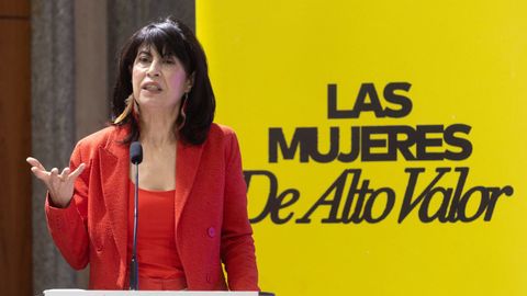 La ministra de Igualdad, Ana Redondo, en la presentaci�n de la campa�a del 8M