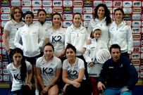 Las art�fices del primer triunfo del equipo femenino burelense.