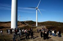 El parque e�lico ha originado disputas entre vecinos de Arbo y As Neves.