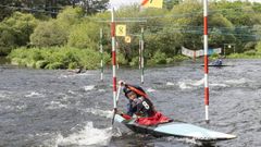 Prueba de eslalon en Dumbr�a.