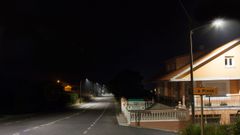 Iluminaci�n led en Carballo. Imagen de archivo