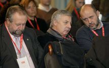 L�pez Orozco, Jos� Blanco y Ricardo Varela, en el comit� provincial del PSdeG de Lugo.