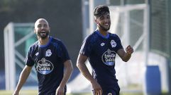 Borja Domingo, en un entrenamiento con el primer equipo