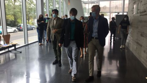 Rueda, durante su visita al edificio judicial