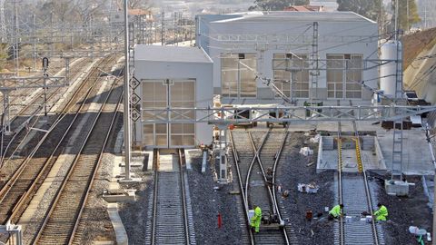 Los talleres de Renfe en Redondela, donde harn prcticas los alumnos.
