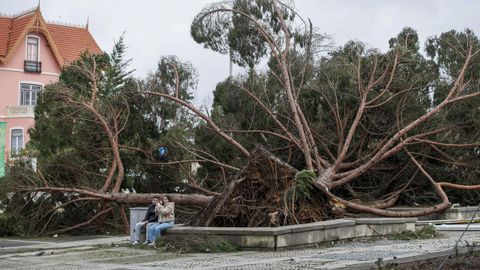 Efectos de la borrasca Kristin en Leiria