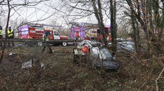 El Omoda que conduc�a el diputado Roberto Rodr�guez y en el que viajaba su compa�ero de partido Gonzalo Trenor en el asiento del acompa�ante, termin� fuera de la calzada tras el impacto