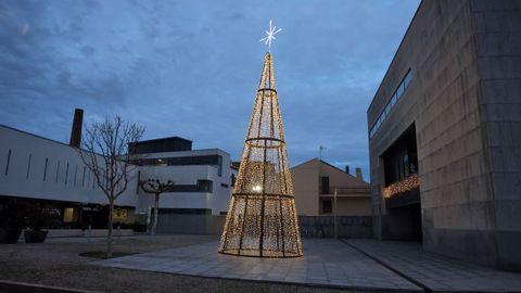 El �rbol de�Navidad a las puertas del Concello de A Illa