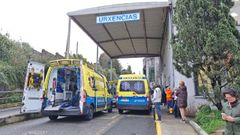 Entrada del servicio de urgencias del Hospital Montecelo, en Pontevedra, el pasado 12 de diciembre