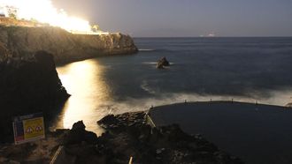 Imagen de la piscina natural de Isla Cangrejo, en Los Gigantes (Tenerife) donde tuvo lugar el accidente