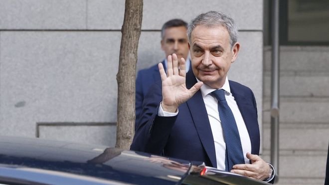 El expresidente del Gobierno, Jos� Luis Rodr�guez Zapatero, en la Audiencia Nacional para declarar como investigado, en una imagen de archivo