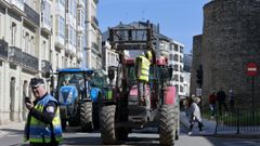 Tractorada por las calles de Lugo, en abril del pasado ao