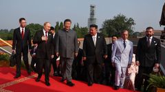 Vladmir Putin, Xi Jinping y Kim Jong-Un, en el homenaje al fin de la Segunda Guerra Mundial en el Pacfico