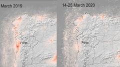 La variaci�n de la contaminaci�n en Asturias durante la cuarentena