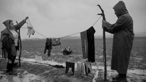 Refugiados en el campo de Idomeni