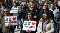 Manifestaci�n de Queremos Galego en Burela 