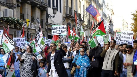 Manifestacin en apoyo a la autodeterminacin del Shara celebrada en Madrid en 2018