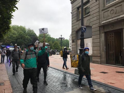 Manifestaci�n de los riders asturianos