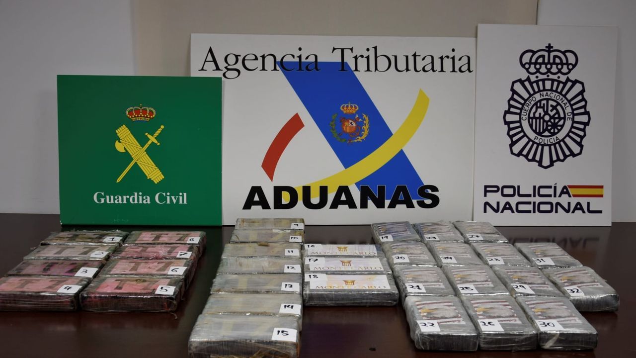 La cocaína incautada en la operación con seis detenidos en Ourense, Madrid y Huesca podría haber generado a los traficantes beneficios de 1,8 millones