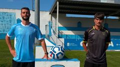 Los capitanes del Viveiro CF, Arturo y Rolle, presentaron las nuevas equipacionespara la temporada 2026-27.