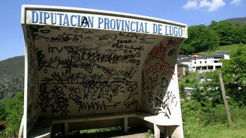 En esta estructura en Santa Eufemia, en O Courel, apenas queda sitio para una pintada m�s