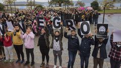 Las im�genes de la concentraci�n contra la violencia de g�nero de Laxe