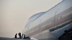 Obama, subiendo al �Air Force One�
