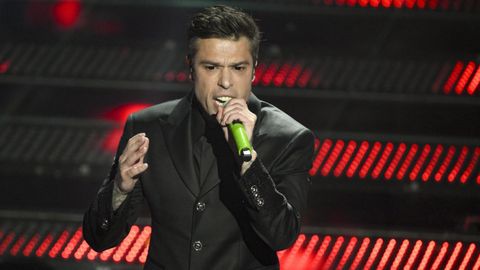 Una imagen de Fedez tomada durante la pasada edici�n del festival Sanremo.