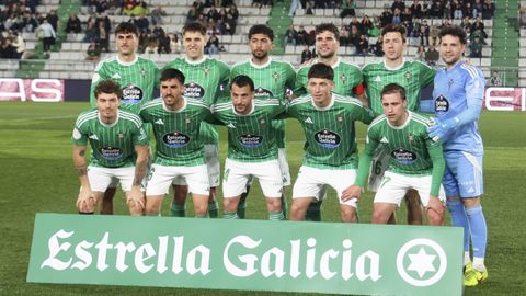 Once inicial del Racing esta temporada en el partido disputado frente al Cacere&ntilde;o en A Malata. 