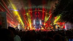 Un momento de la actuaci�n de Par�s de Noia en las fiestas patronales de Ordes el pasado a�o