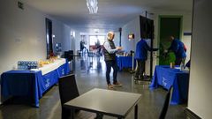 El pabell�n ha habilidado un espacio de descanso, aseo y alimentaci�n