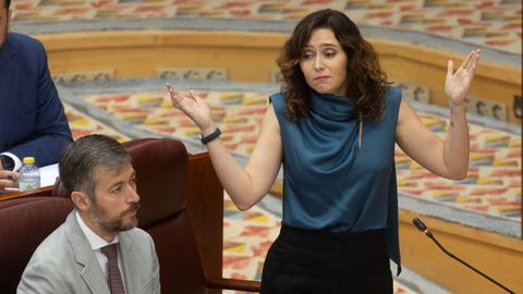 La presidenta de la Comunidad de Madrid, Isabel Daz Ayuso, en un pleno de la Asamblea regional.