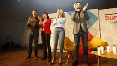 Yolanda D�az, en la presentaci�n de Sumar Galicia esta ma�ana en A Coru�a.