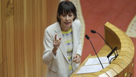 Ana Pontón durante una sesión en el Parlamento de Galicia