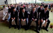 Los cuatro alumnos que hicieron pr�cticas en Irlanda recibieron sus diplomas.