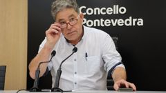 Miguel Anxo Fern�ndez Lores, alcalde de Pontevedra, este viernes en el Concello