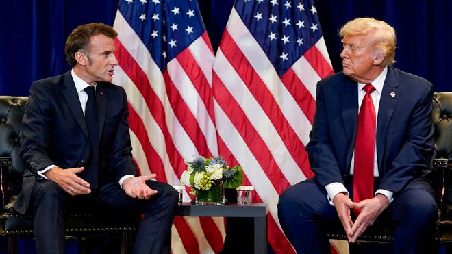 Trump, durante su encuentro con Macron en la ONU, el pasado septiembre.
