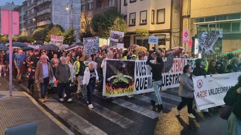 La lluvia no fren la manifestacin.