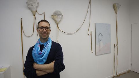 Vicente Blanco en la galera Nboa, de Lugo