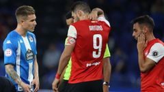 Arturo, durante el �ltimo partido disputado por el Sanse en Riazor