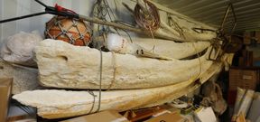 <span lang= es-es >Huesos de colecci�n, en la trastienda</span>. Restos de costillas, mand�bulas y otros huesos de ballenas se conservan en un contenedor y en otras estancias adecuadas para garantizar su conservaci�n. La falta de espacio en el museo impide exhibir estas piezas, muy valoradas por expertos en cet�ceos que destacan la exclusividad de los restos alojados en San Cibrao. 