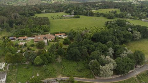 Vista aérea de la vivienda que compró Julio Iglesias en Piñor